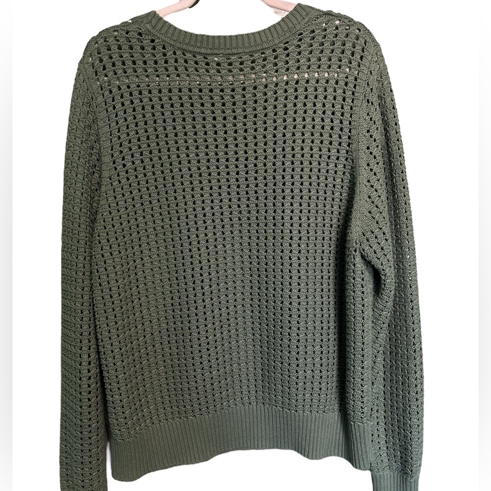 Gap Cotton Crochet Crewneck Sweater - Picture 3 of 10